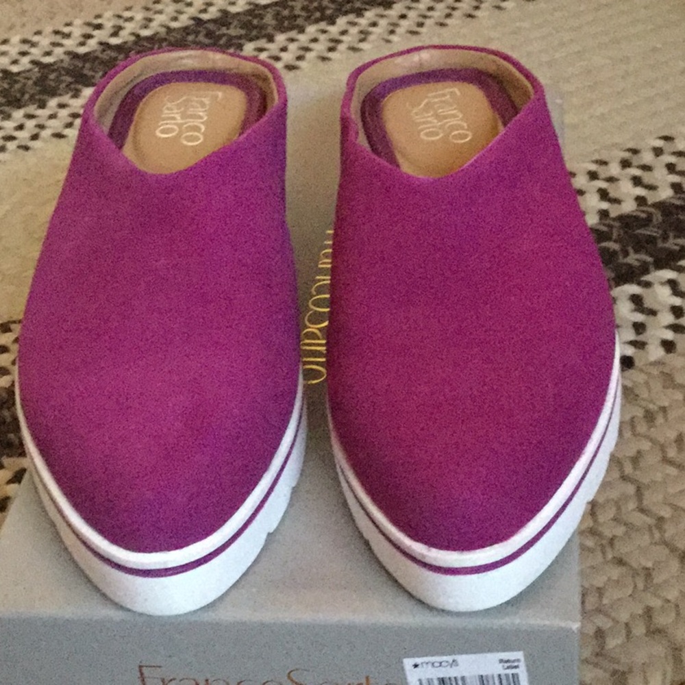 Franco Sarto Bright Purple Slip-On Platform Loafers